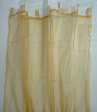 Vorhang Voile Dekoschal transparent gelb 135 x 250 cm 1 Stück Schlaufen Gardine