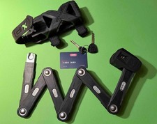 ABUS Boro Granit X Plus6500 Schlüsselfahrrad Klappschloss-schwarz 85 Cm, mit Sic