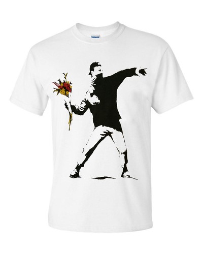 Banksy flower thrower shirt - flower,