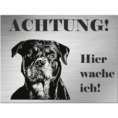 Rottweiler schild bedruckt - rottweiler,