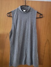Shirt ärmellos hoher Kragen H&M grau S