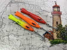 pilker set norwegen 3 Spitzköpfe 250g UV Farben VMC Drillinge