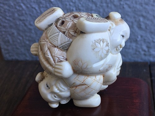 Netsuke figur zwei kinder - figur,