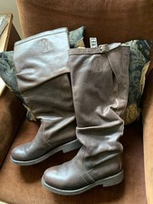 BIKKENBERG  STIEFEL LEDER BRAUN 40 SCHAFTHÖHE 35 CM NP 350 !