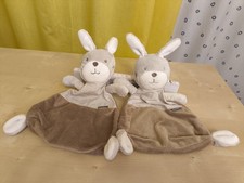 2x Schmusetuch Babydream Hase ? braun grau beige Rossmann Kuscheltuch Schnuffel