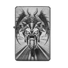 Motorrad Teufel Feuerzeug Devil Lasergravur + Gravurtext personalisierbar