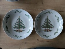 AK Kaiser Domino 683 Weihnachten Tannenbaum 2 x Suppenteller Top