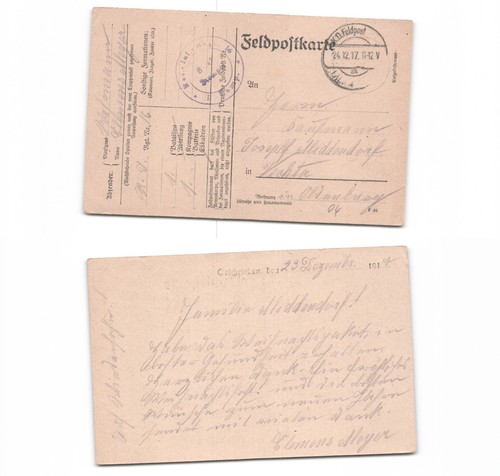 Feldpostkarte nach - ,