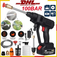 3500W Akku Hochdruckreiniger Auto Mobiler Druckreiniger Spritzpistole + 2 Akkus