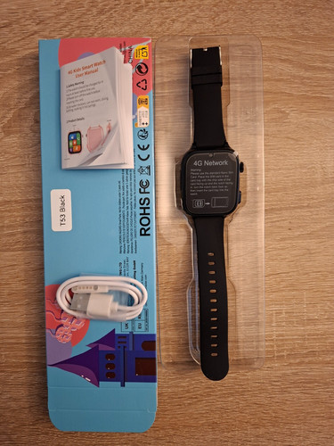 T53 black smartwatch - black, kinder
