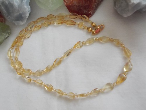 Citrin kette 10x6mm - citrin-kette,, 8-10x6mm