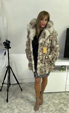 Pelzmantel  Fuchsmantel Silber Pelz Fuchsjacke Blue Fox  Fur coat pelliccia Piel