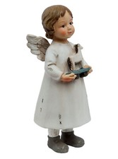 Engel mit Pferd 14cm Dekofigur