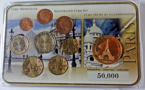 Euro motivsatz paris - paris, /