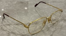 Cartier Vintage Glasses 22kt Gold Aube  Brown 1990s (55 / 16)