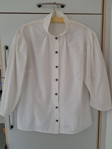 Trachtenbluse 44 weiß - trachtenbluse,