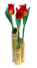 3 Deko Tulpen blau Holztulpe