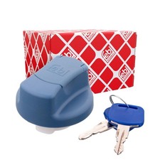 febi bilstein 100327 Tankdeckel für AdBlue®-Tank, mit Schlüssel, 1 Stück, blau