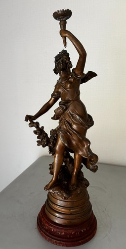 Auguste moreau spelter - auguste, statue