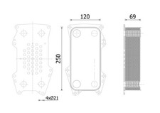 MAHLE CLC 316 000S Ölkühler, Motoröl für DEUTZ-FAHR,VOLVO