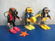 3 x Taucher Scuba Diving Hobbytaucher Figur  Playmobil 8552