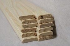 (a65)  12Stk 100cm Tapetenleiste Kiefer gez. 10x39mm Abdeckleisten Holzleisten