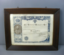 alte Militär‑Urkunde Fürst