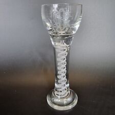 Antik früh 20. Jh. Josephinenhutte Glasbecher blickdicht Twist Stiel 23,7 cm