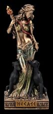 Hekate Figur klein - Mondgöttin mit Hunden - griechische Götterfigur Dekofigur