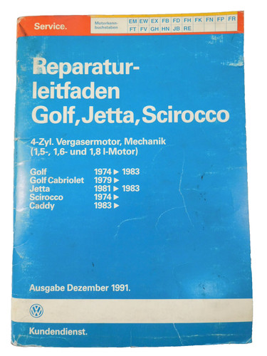 Reparaturleitfaden golf 1 - reparaturleitfaden, vw