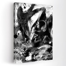 Affen Kopfhörer Tiere Abstrakt Wandbilder XXL Bilder Leinwand Leinwandbild 3188A