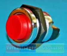 Starterknopf / Taster, Rot, 6 - 12 - 24 Volt ,  12,5 Ampere
