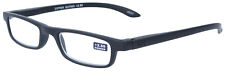 Schicke Fertiglesebrille mit Federscharnier aus mattem Kunststoff in Schwarz ink