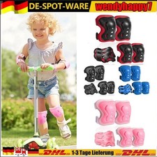 6X Kinderschutzausrüstung Protektoren Set Handgelenke Knieschützer Schlittschuhe