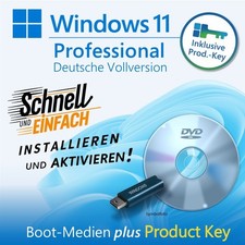 Windows 11 Professional | Boot-Medium CD/DVD/USB-Stick ✅ mit Retail-Lizenz-Key