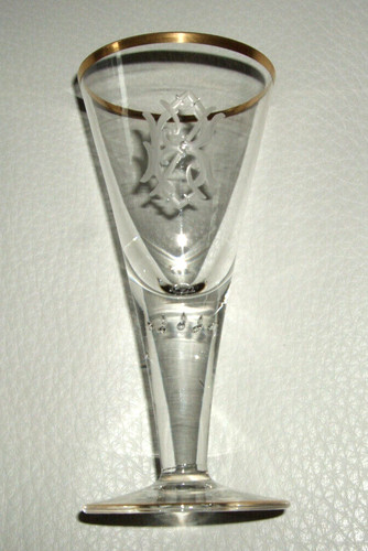 Antikes kelchglas mit - antikes,