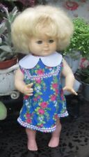 Schildkröt Puppe ca 60 cm Sprechpuppe 60er Jahre, Bärbel - Defekt !