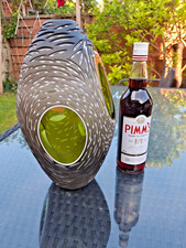 Authentische Richie Alli - diamantgeschliffene Glasskulptur - grün und Schiefer - 2011