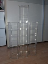 3 CD Ständer, dickes Plexiglas (Acryl), geklebt, 2x5 und 1x7 Fächer für 221 CD