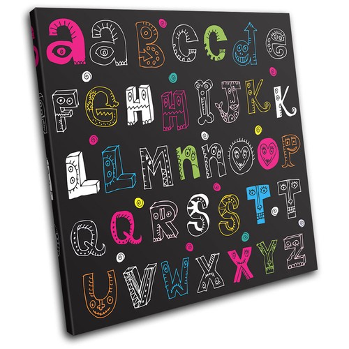 Doodle alphabet for kids - doodle, room