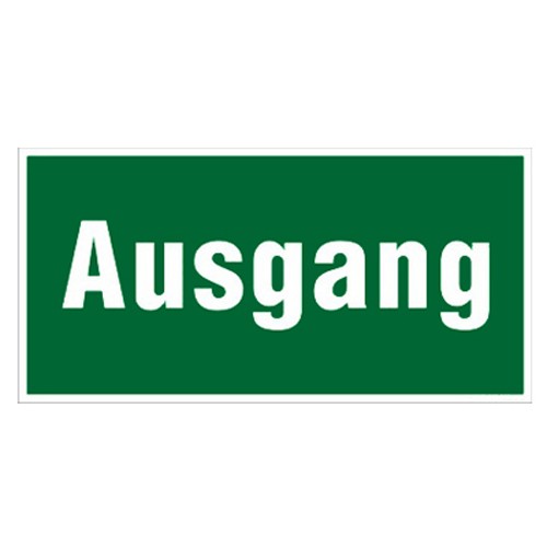 Rettungszeichen text ausgang - text,