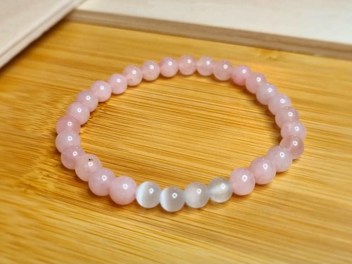 6mm rosenquarz armband mit - rosenquarz,
