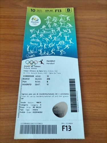 Used ticket olympic 08 - used, 10.08