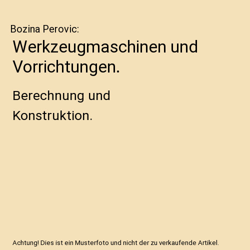 Werkzeugmaschinen und