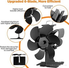 6-Flügel Kaminofen Stromloser