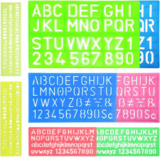 8 Stück Buchstaben Schablonen