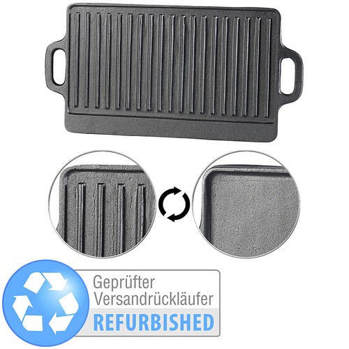 Gusseiserne wende grillplatte - gusseiserne, wende-grillplatte