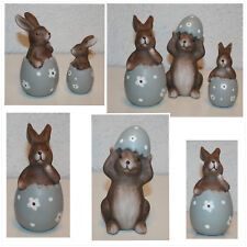 Dekoration Ostern Osterhasen im Ei /mit Ei verschiedene Varianten / Größen Terra