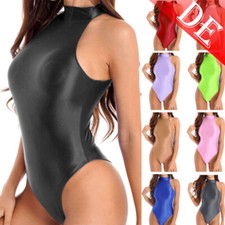 DE Damen Body Overall Einteiler Bodysuit Stringbody High Cut Thong Badeanzug 