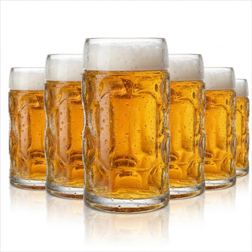Bierkrug glas ohne - 0,5l,